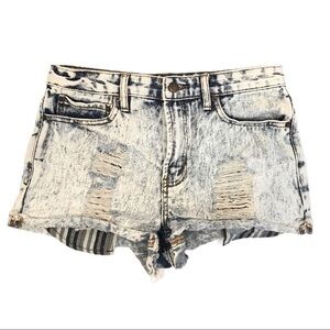 2000s Forever 21 Destroyed Acid Wash Shorts